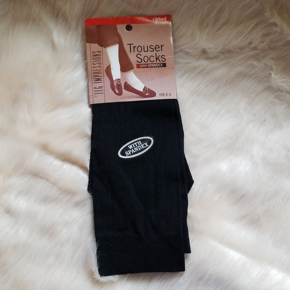 Trouser socks with spandex